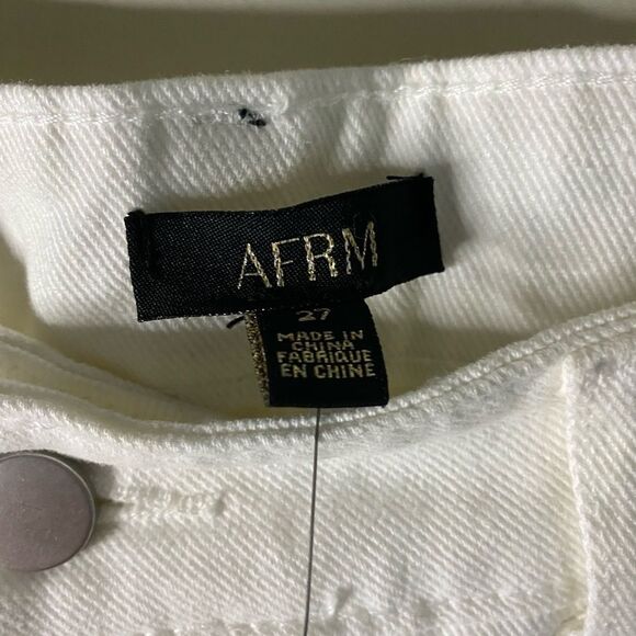 AFRM Luisa White Distressed High Rise Crop Skinny Jean - Picture 8 of 12